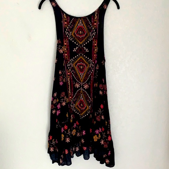 Free People black print dress sz small - Picture 1 of 4